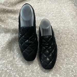 Zara Black Quilted Flats